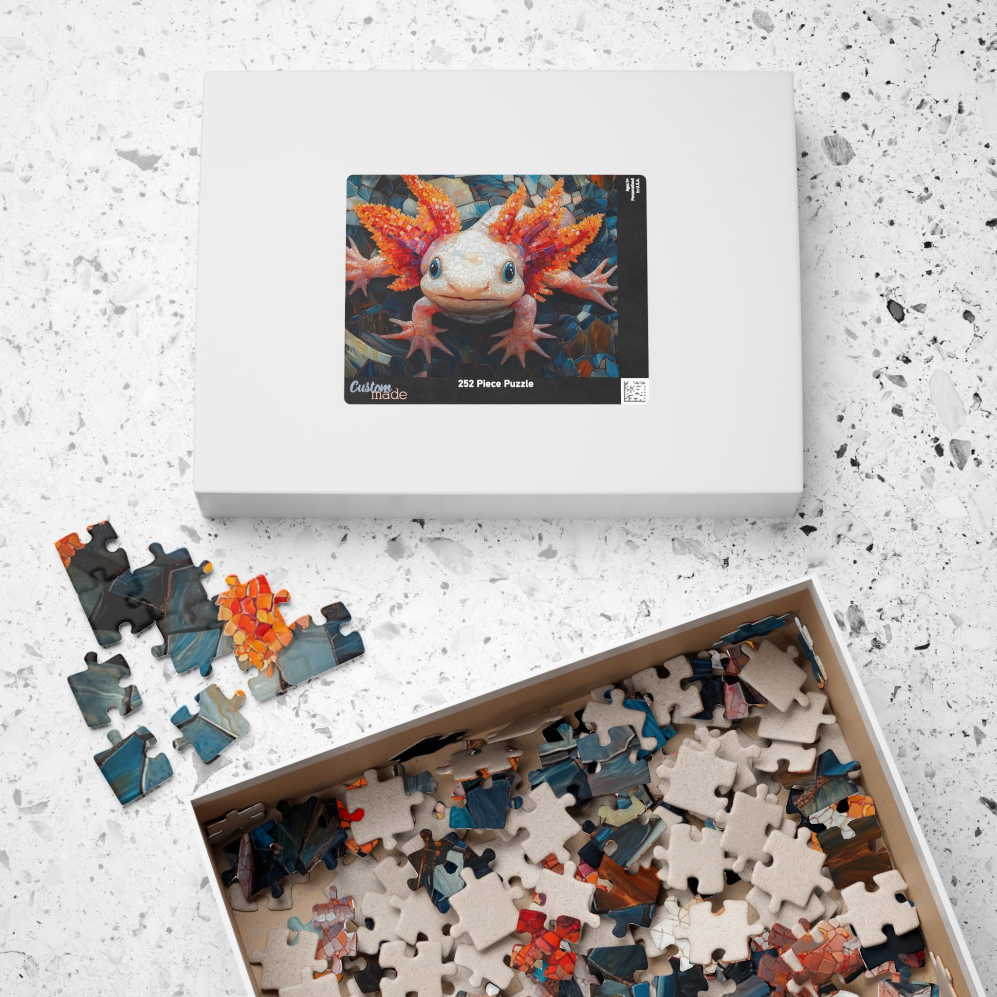 Cute Axolotl Jigsaw Puzzle - 110 to 1014 Pieces | Glossy Finish Brain Teaser