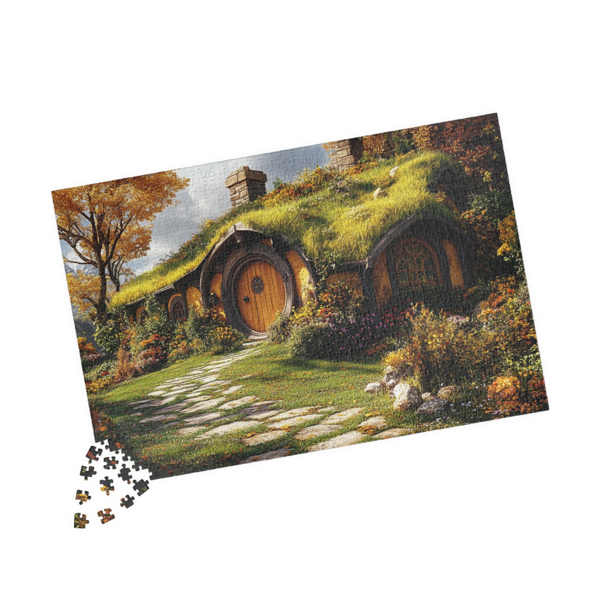 Cozy Cottage Jigsaw Puzzle - 110 to 1014 Pieces | Fantasy Landscape Art Puzzle