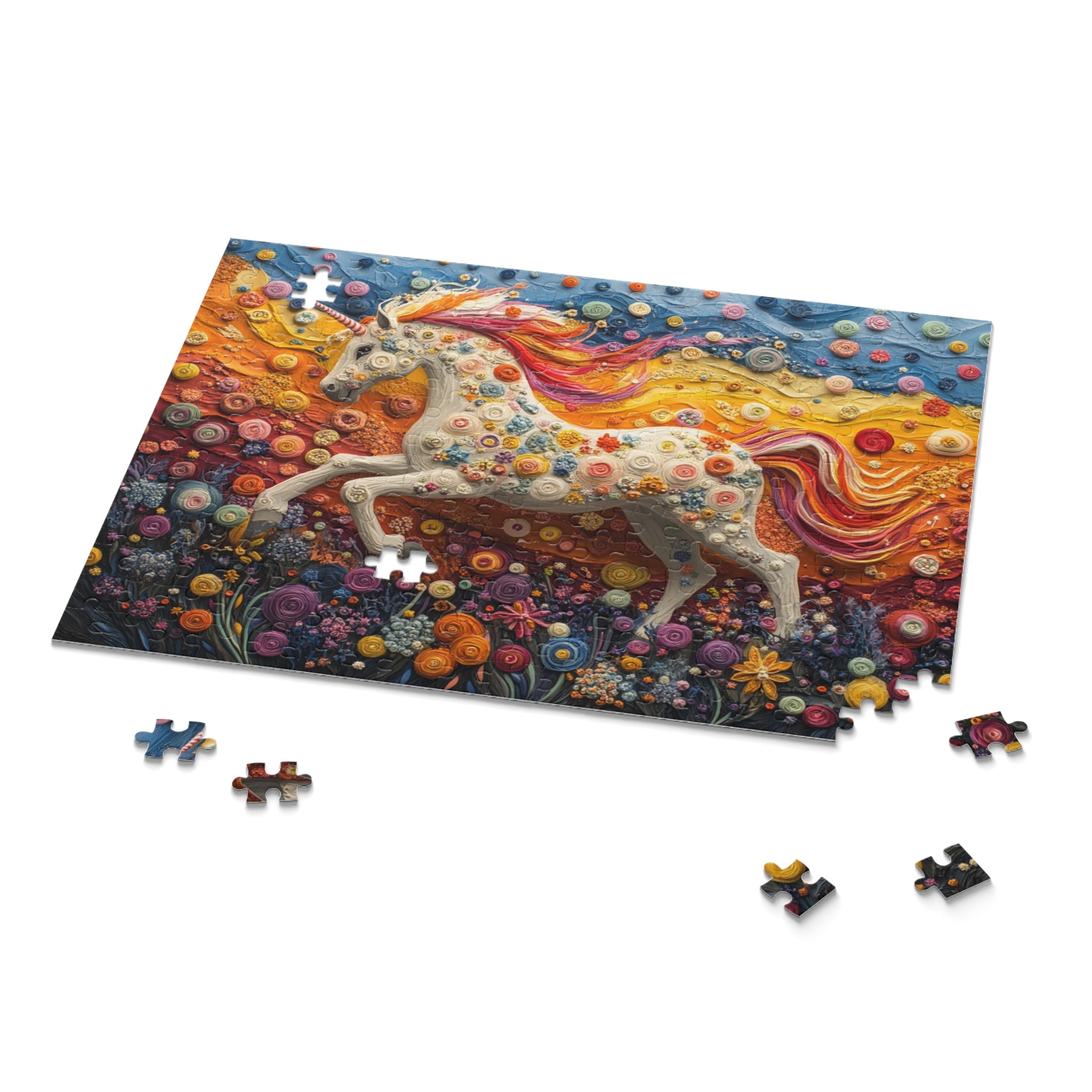 Unicorn Dreamscape Puzzle - 120 to 500 Pieces | Textured Fantasy Art Jigsaw