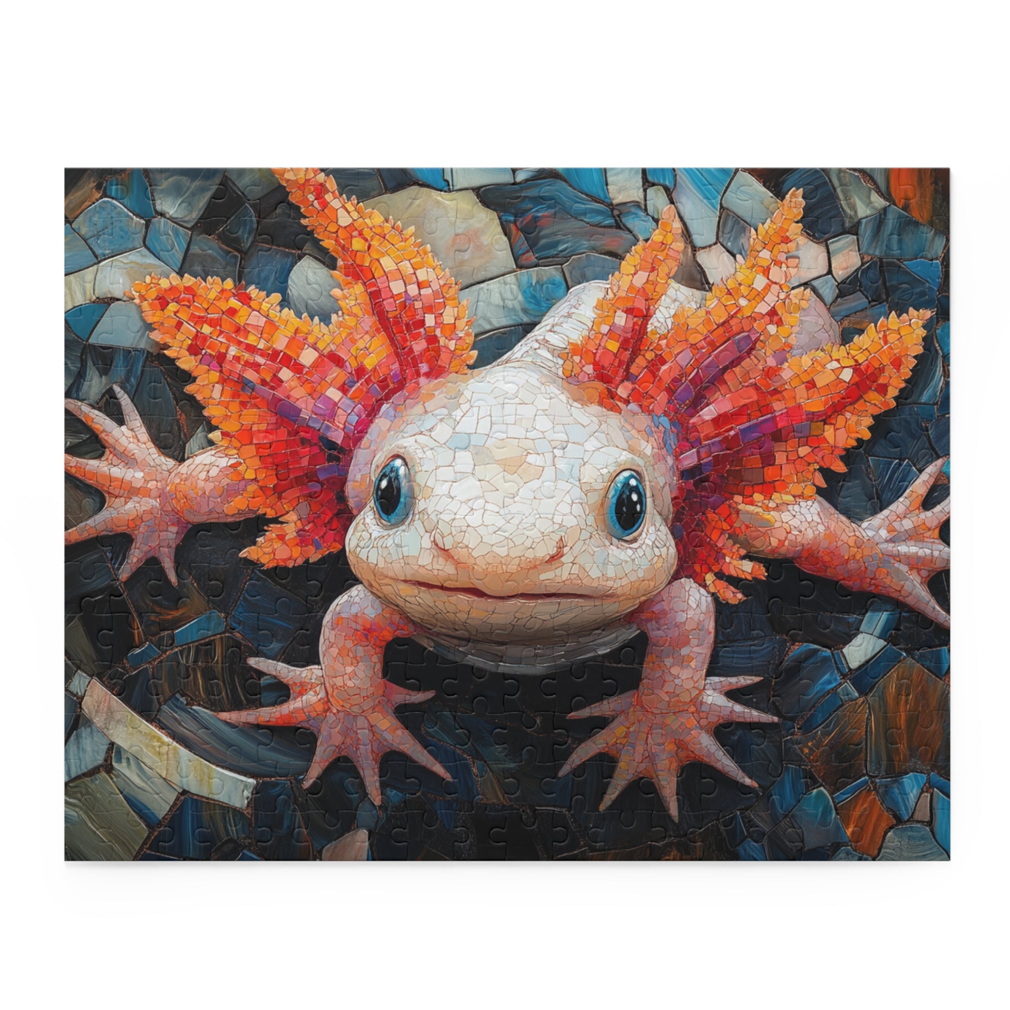 Mosaic Axolotl Jigsaw Puzzle - 120 to 500 Pieces | Colorful Art Puzzle for Kids & Adults