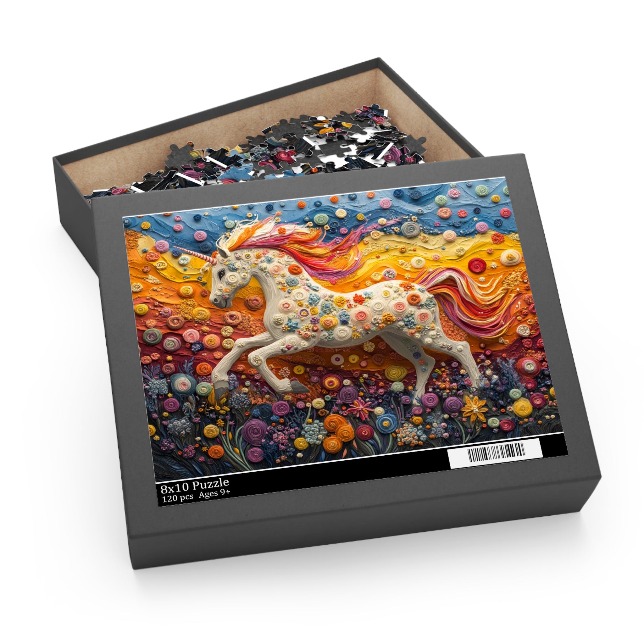 Unicorn Dreamscape Puzzle - 120 to 500 Pieces | Textured Fantasy Art Jigsaw