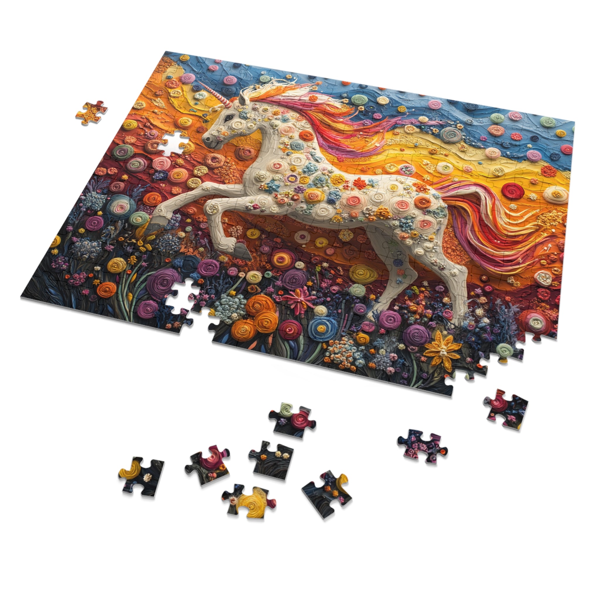 Dreamscape Unicorn Puzzle in White Tin - 30 to 2000 Pieces | Premium Gift Box Jigsaw