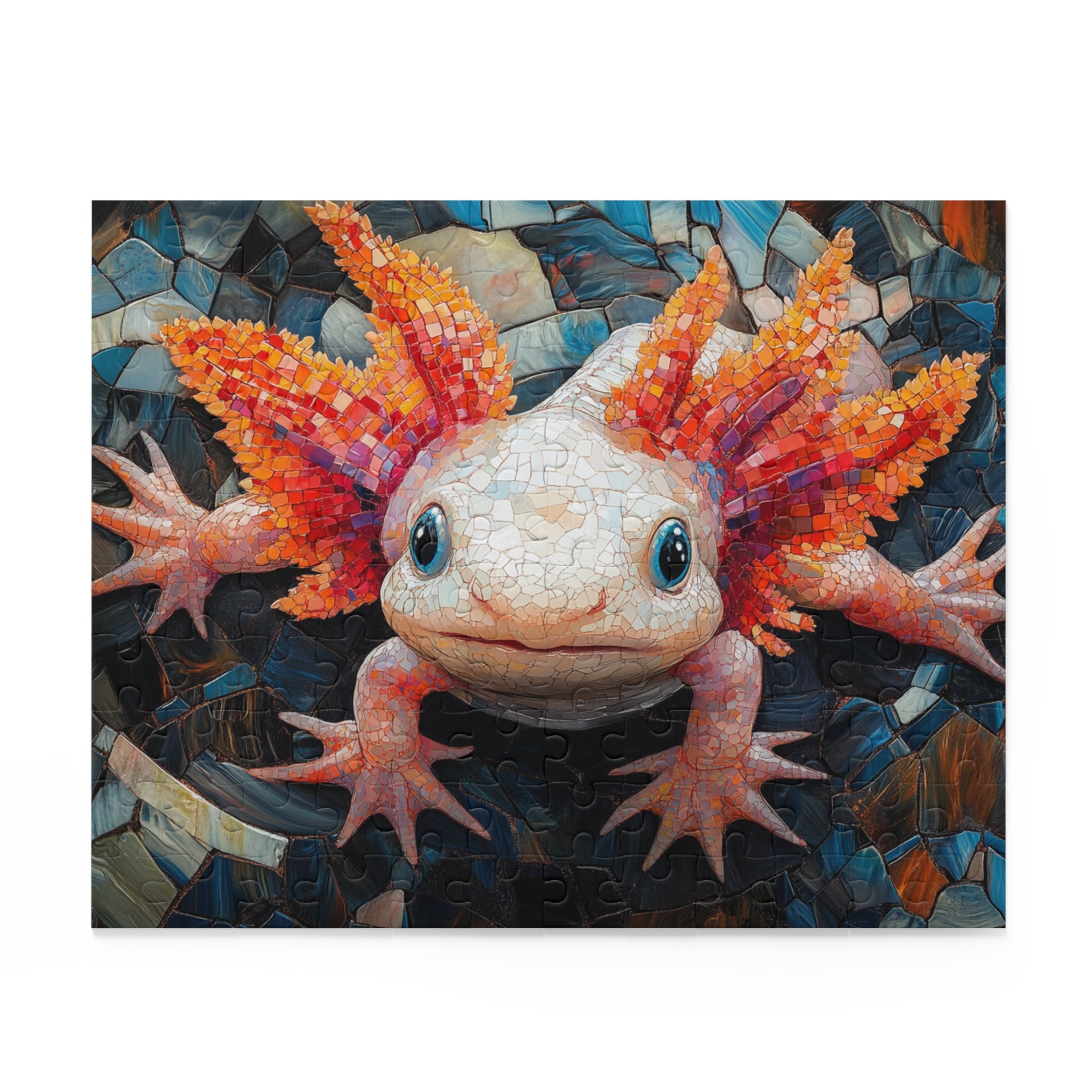 Mosaic Axolotl Jigsaw Puzzle - 120 to 500 Pieces | Colorful Art Puzzle for Kids & Adults