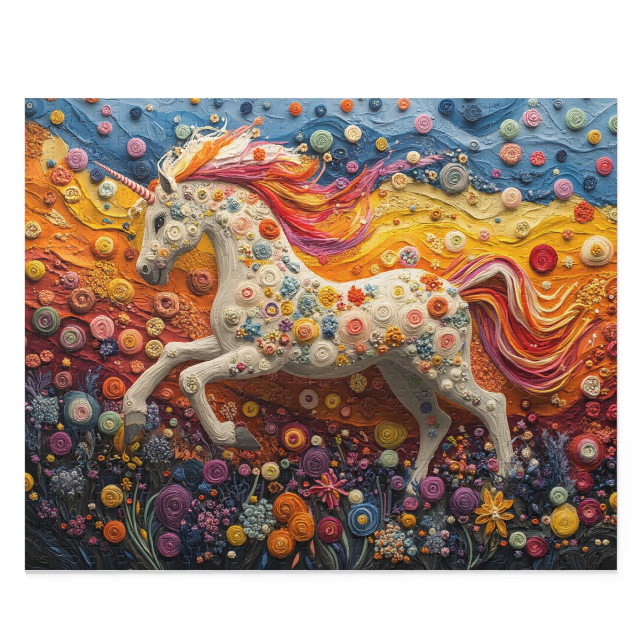 Unicorn Dreamscape Puzzle - 120 to 500 Pieces | Textured Fantasy Art Jigsaw